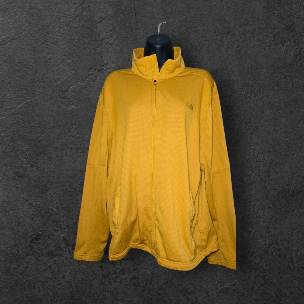 The North Face Mens Wayroute Citrine Full Zip Yellow Lightweight Jacket Large